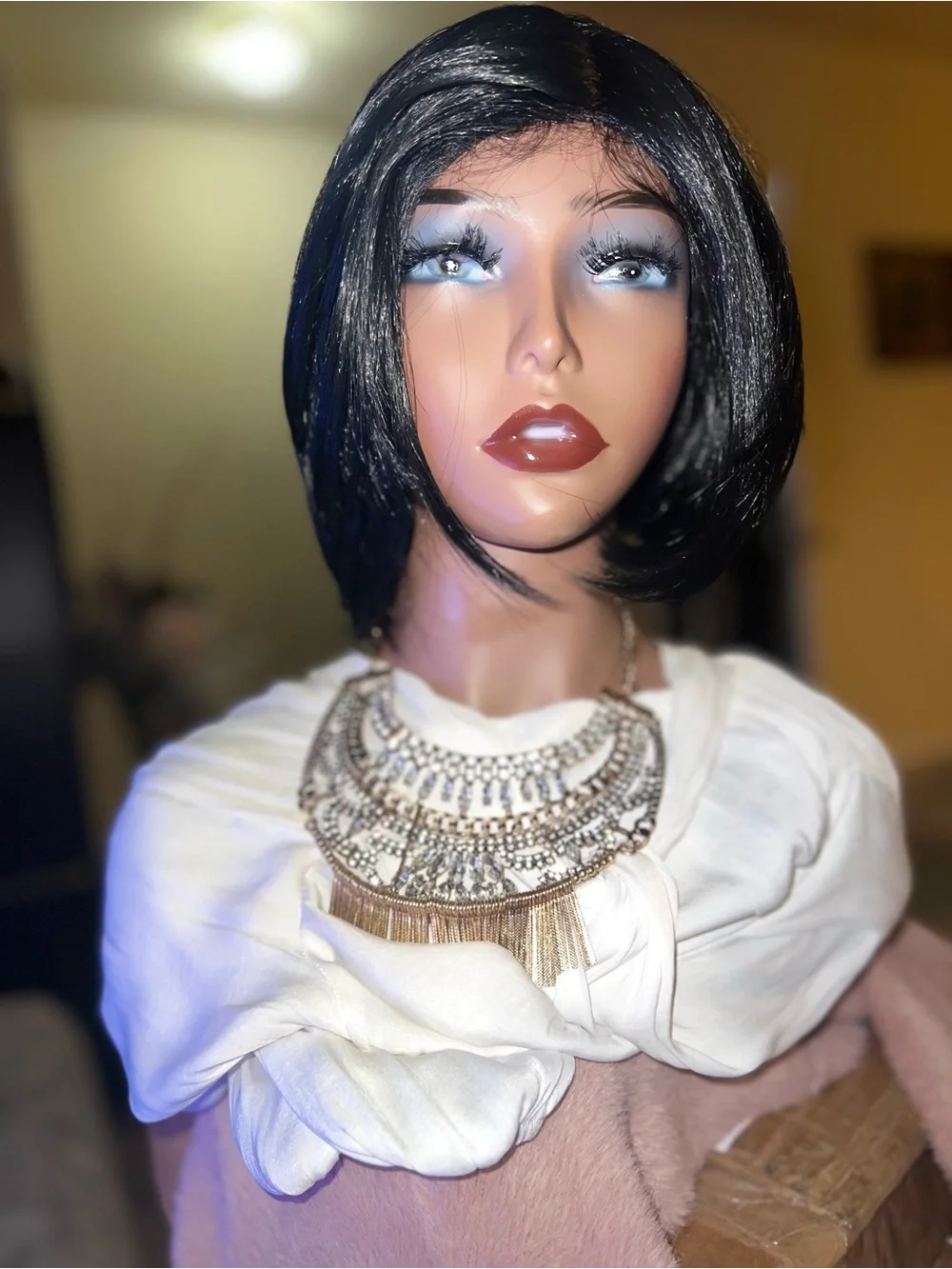 EUAL SHORT BOB WIG |MERCURY | Layered Invisible L Part Wig -BRAND NEW #1 Black